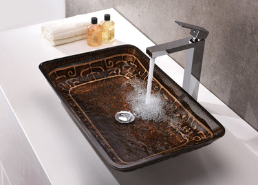 ANZZI Alto Series LS-AZ193 Vessel Sink - Glass Bathroom Sink ANZZI